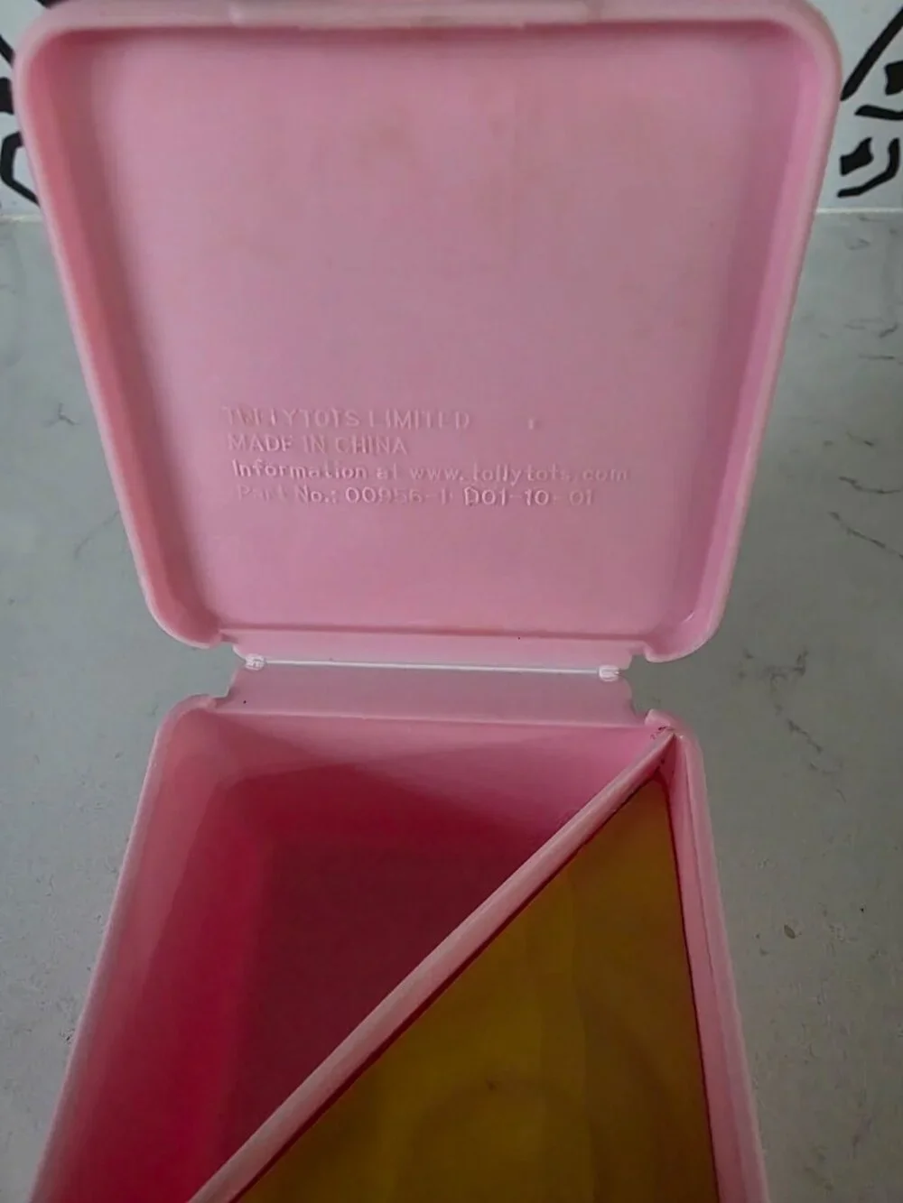 VTG Very Rare Fisher Price Fun with Food Toy Play Food Cheese Cracker Box Lid